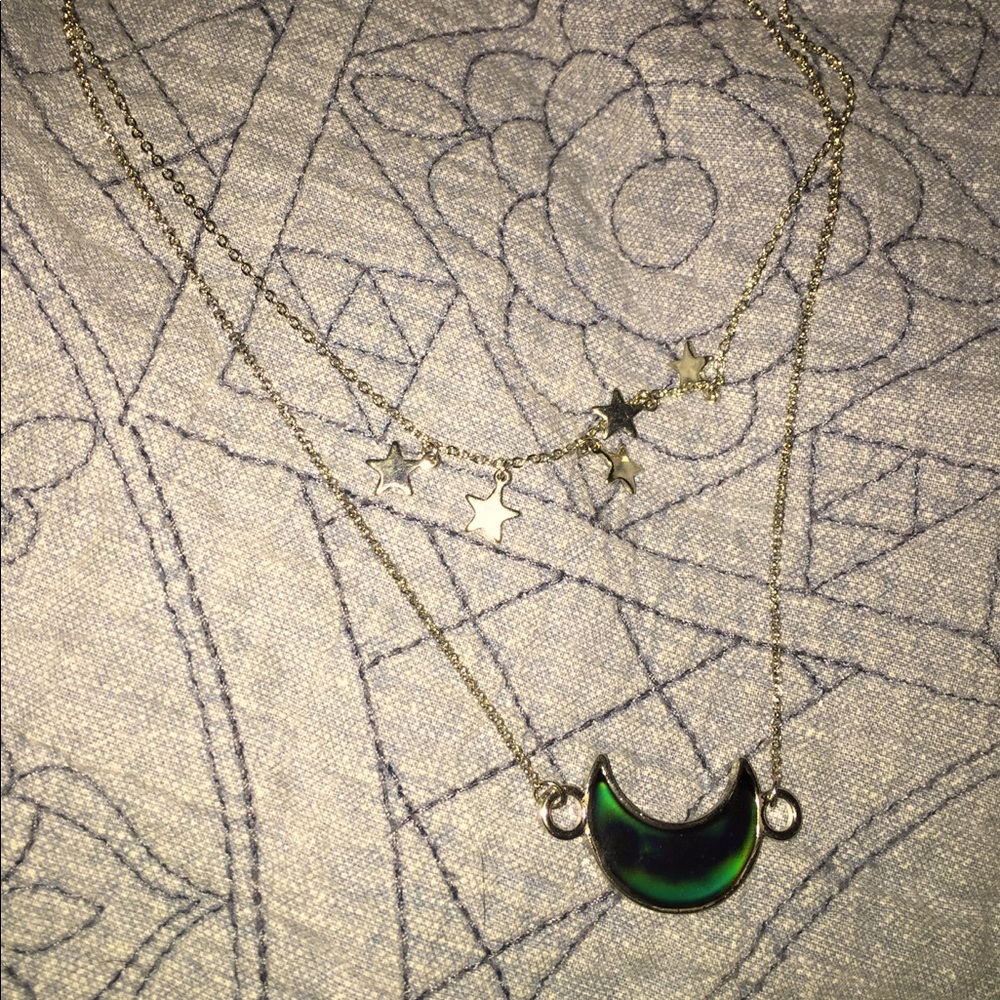 Moon and Stars Mood Necklace